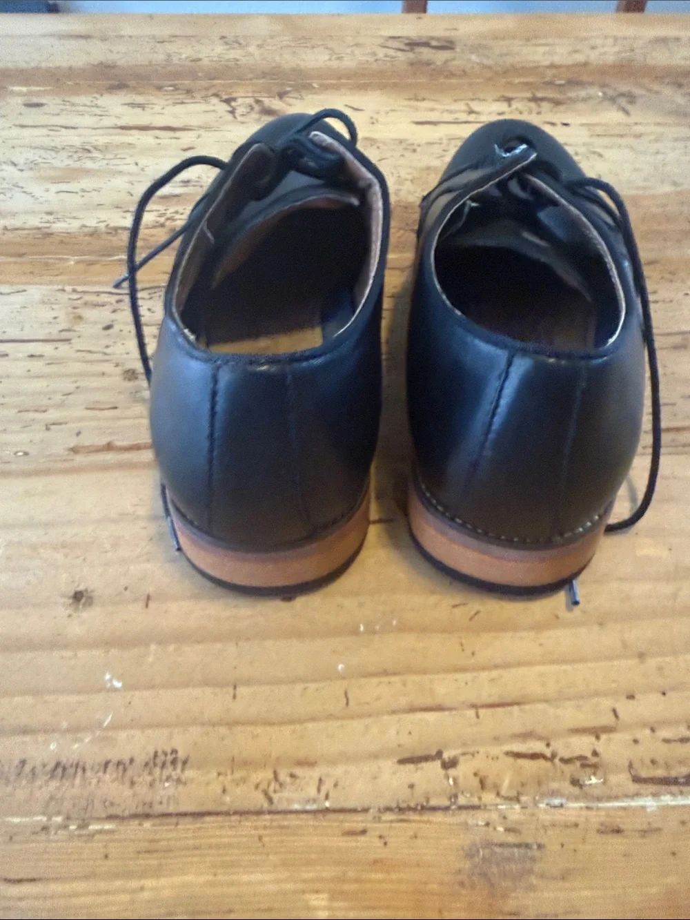 Classic Black Leather Cap-Toe Derby Shoes